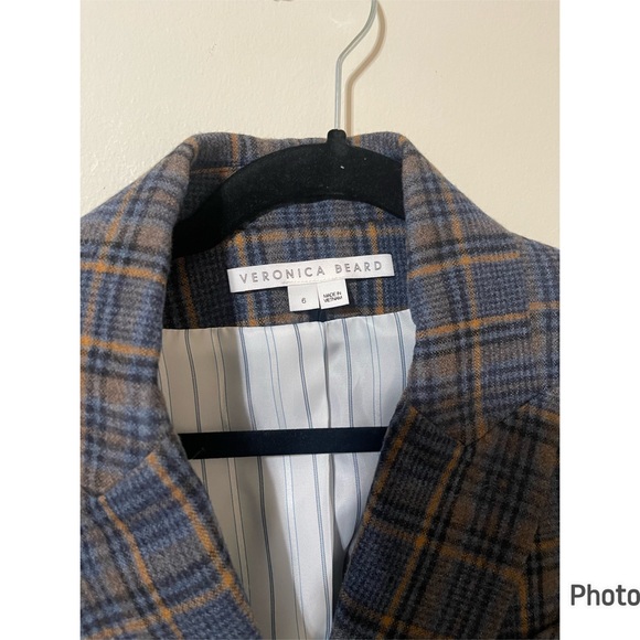 Veronica Beard Women's Ellette Dickey Check Plaid Jacket Blazer Blue Mul… - Picture 11 of 15